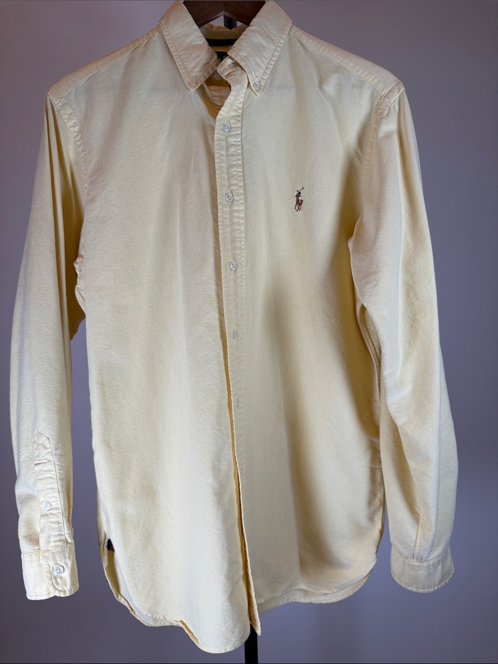 Polo Ralph Lauren Light Yellow Cotton Button Down Oxford Shirt | Size M